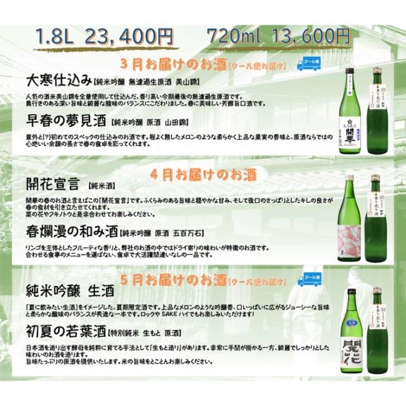 開華　頒布会720ml コース(3回)