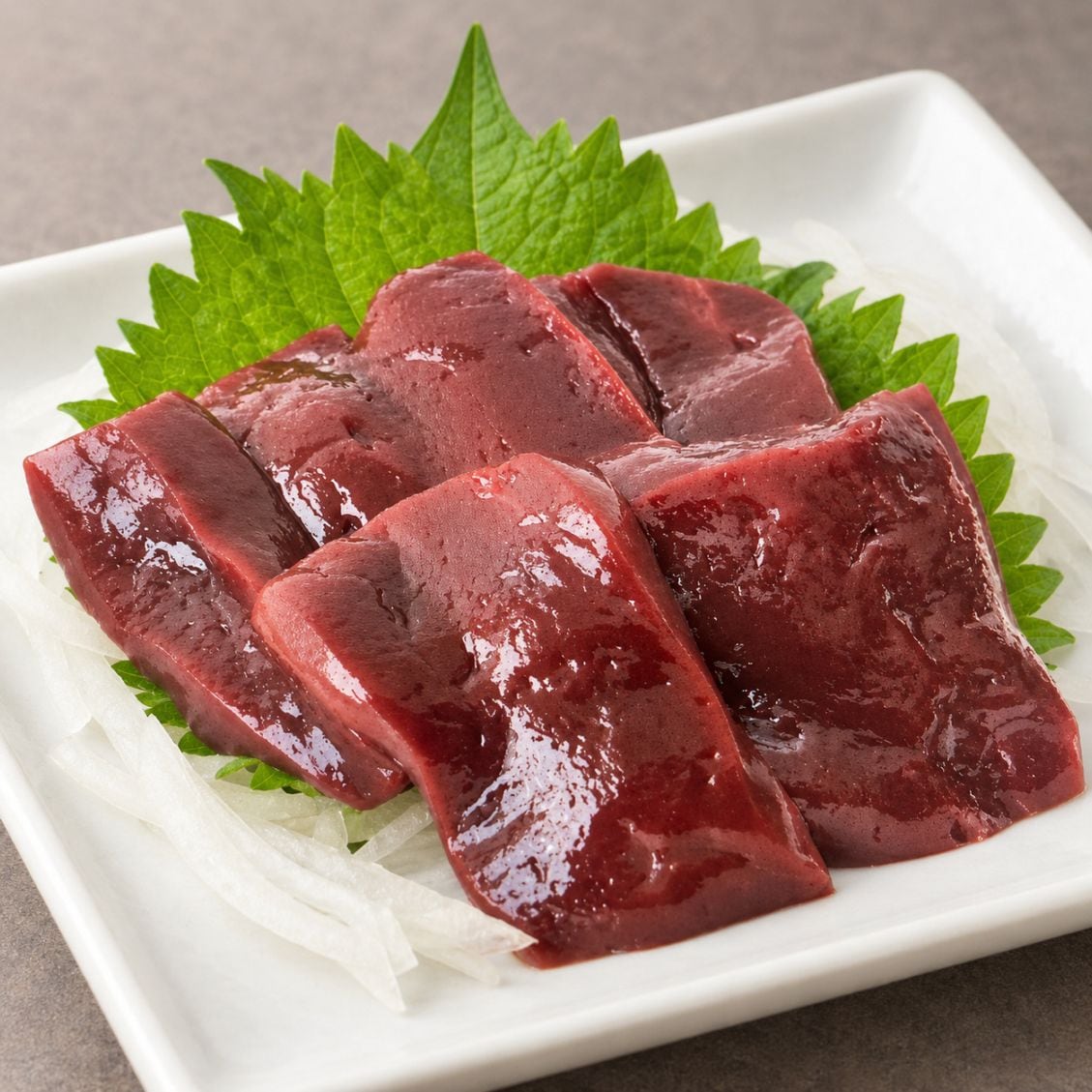 モンゴル産　馬レバ刺し(生食用)　50ｇブロック【冷凍】