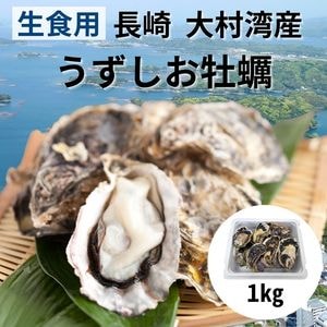 長崎県 大村湾産 うずしお牡蠣 1kg 生食用 殻付き 牡蠣 送料無料(※一部地域加算あり)
