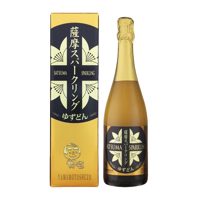 五代薩摩スパークリング ゆずどん 箱入り 8度 750ml 山元酒造|酒類（その他）