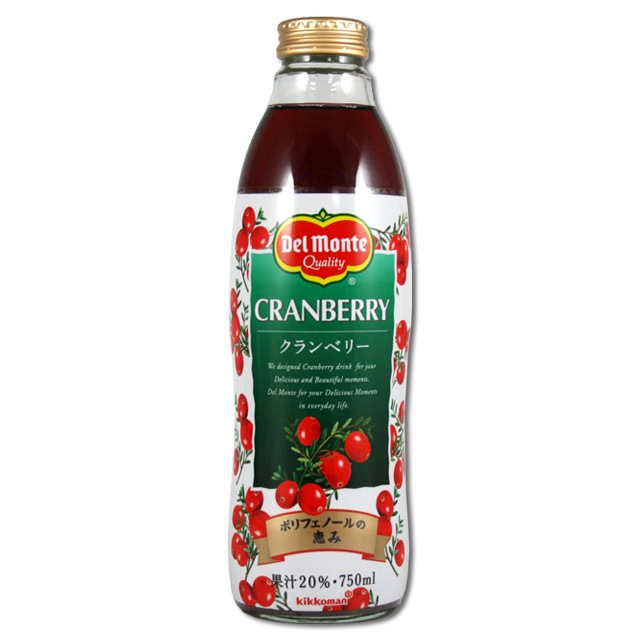 デルモンテ クランベリー 20％ 瓶 750ml 