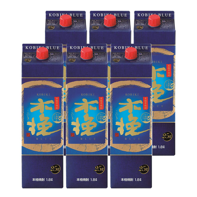 【送料無料】木挽 BLUE パック 25度 1800ml×6本 芋焼酎 雲海酒造|雲海酒造（株）|焼酎セット