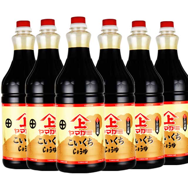【送料無料】ヤマガミ醤油 濃口醤油 1800ml×6本セット  上原産業 濃口醤油 鹿児島南九州市