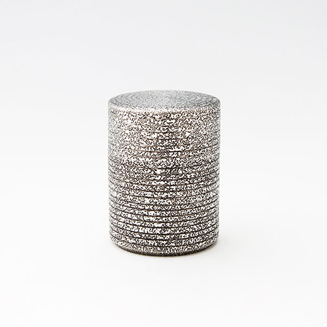  受注生産  薩摩錫器 錫 茶筒 吹雪 黒 90g 14-8 岩切美巧堂　代引不可|茶器|薩摩錫器