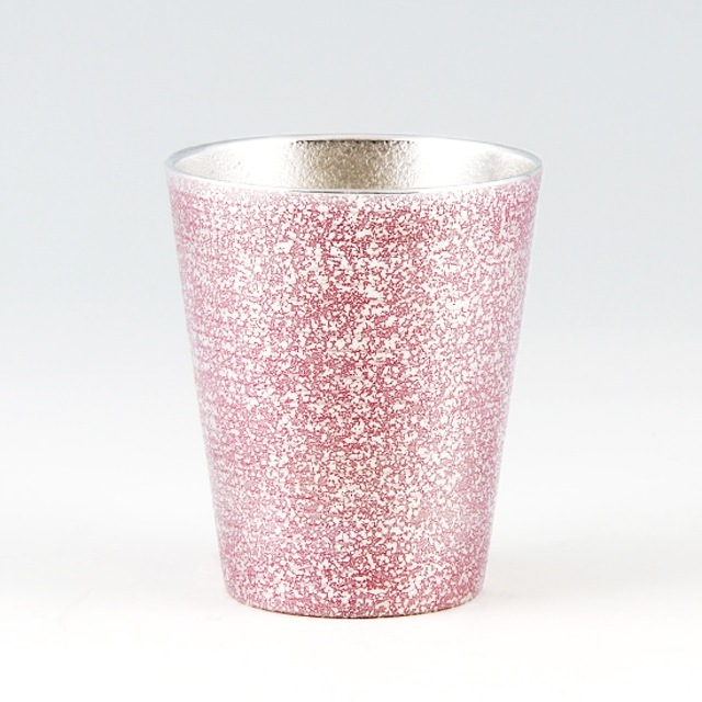 薩摩錫器 錫 タンブラー ロンググラスビッグ 吹雪 紫 450ml 79A-3-3 岩切美巧堂　代引不可|酒器|薩摩錫器