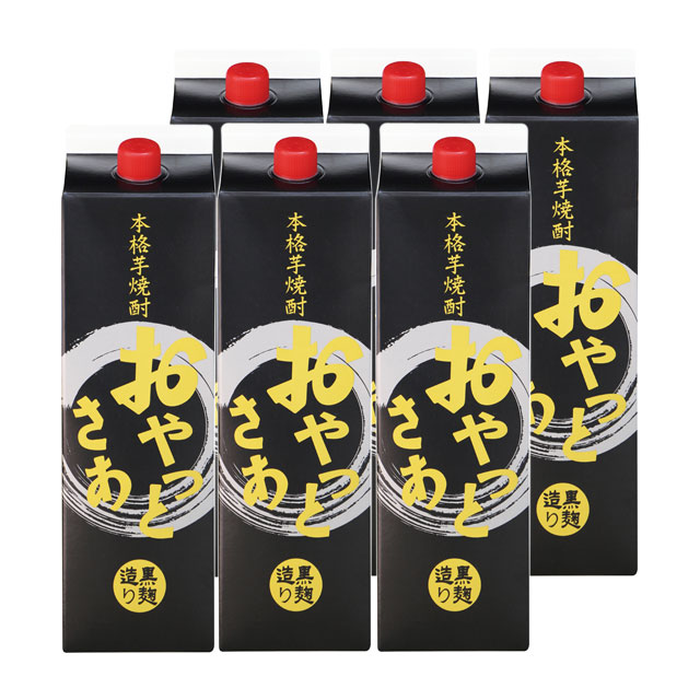 岩川醸造 おやっとさあ 黒 パック 芋焼酎 25度 1800ml ×6本|焼酎セット