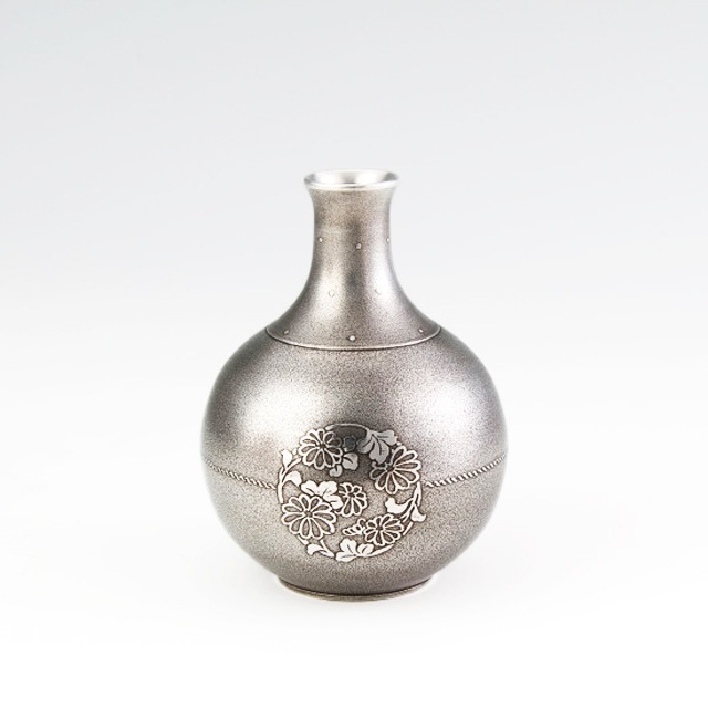 薩摩錫器 錫 花器 一輪挿し H14 Φ10.5 132 岩切美巧堂　代引不可|花器・食器|薩摩錫器