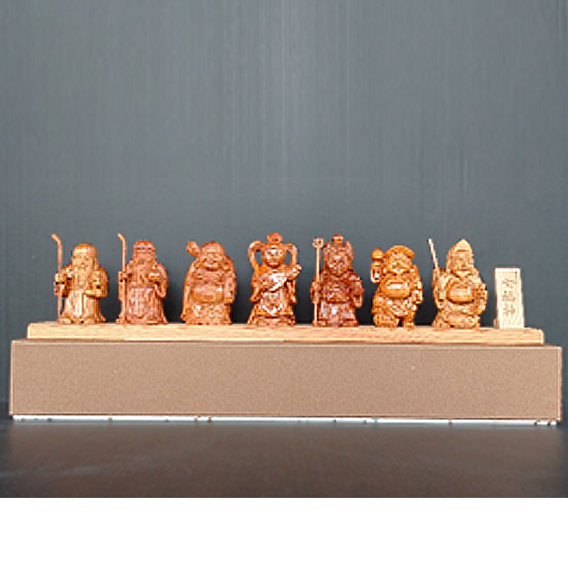 屋久杉 ミニ七福神 米玉利住工