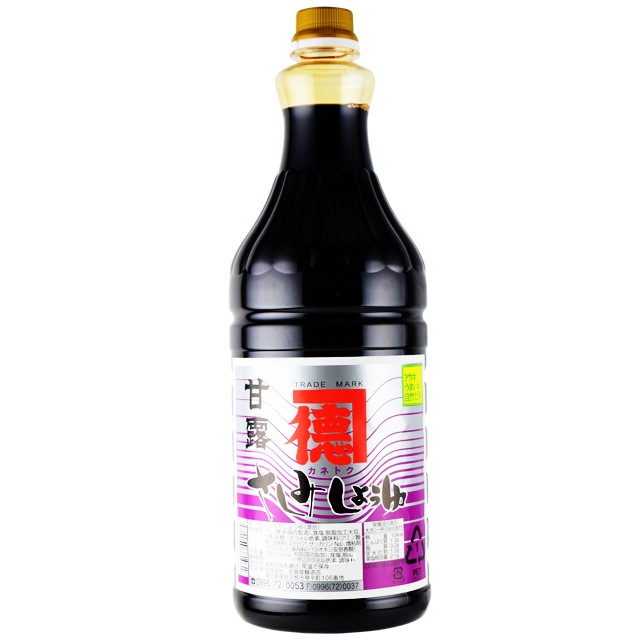 送料無料　カネトク醤油　さしみしょうゆ　甘露　1.8L×3本　　佐賀屋醸造 　濃口醤油　鹿児島あまくち醤油