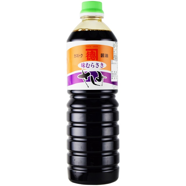 送料無料　カネトク醤油　味むらさきしょうゆ　1000ml×15本　佐賀屋醸造 　濃口醤油　鹿児島あまくち醤油