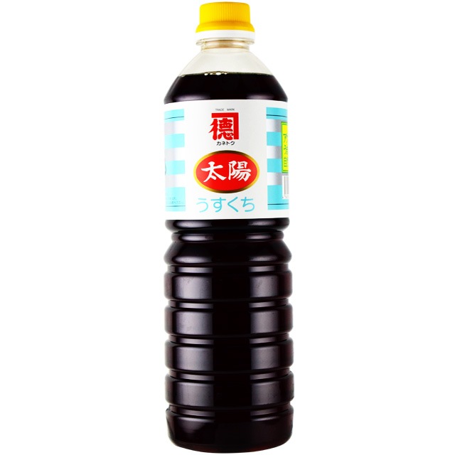 送料無料　カネトク醤油　太陽うすくちしょうゆ　1000ml×15本　　佐賀屋醸造 　濃口醤油　鹿児島うすくち醤油