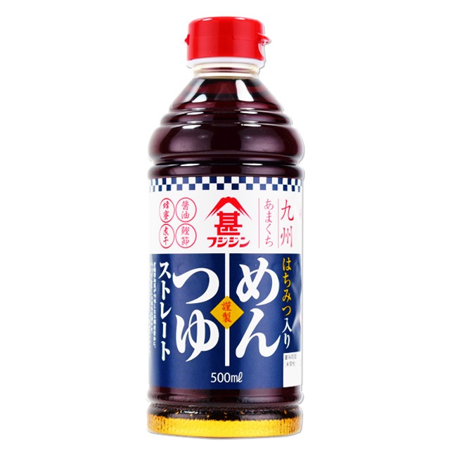 【期間限定 特価】フジジン　蜂蜜入り　あまくちストレートめんつゆ　500ml　　富士甚醤油　めんつゆ　大分県