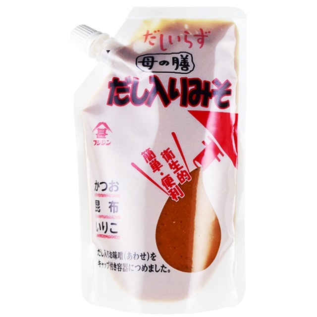 フジジン　スパウトだし入りみそ　母の膳　350ｇ　　富士甚醤油　味噌　大分県