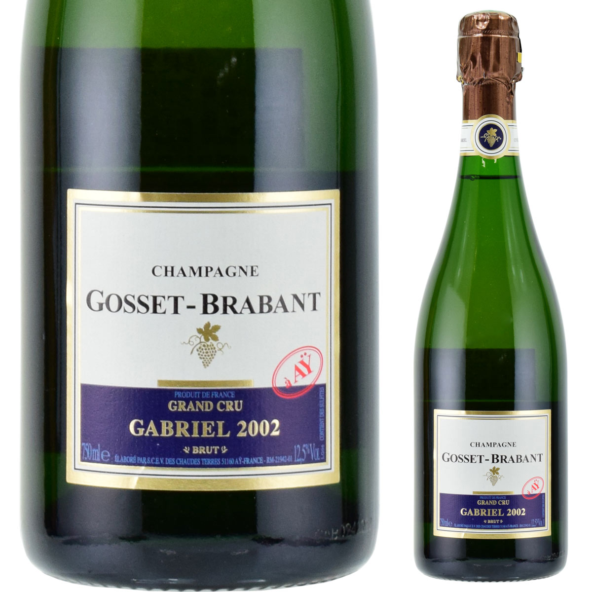 【送料無料】ゴセ・ブラバン キュヴェ・ガブリエル グランクリュ ブリュット 2002 750ml シャンパン