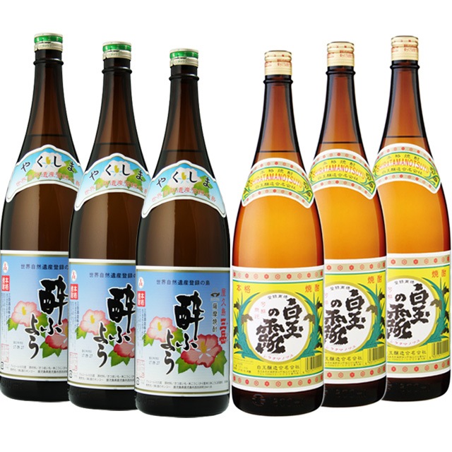 【送料無料】三岳 酔ふよう ・ 白玉の露 1800ml ×各3本 6本セット|焼酎セット