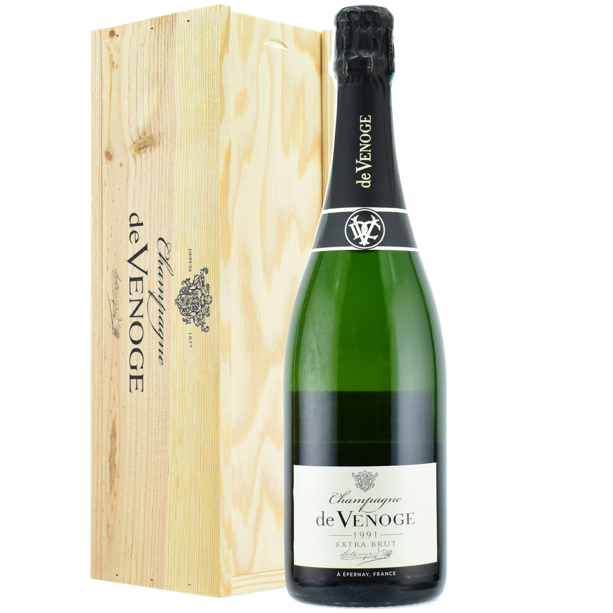 ド・ヴノージュ エクストラ・ブリュット ミレジメ 1991（平成3年） 木箱入750ml シャンパン