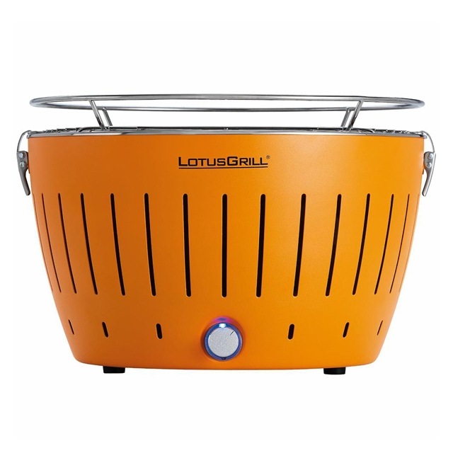 送料無料 ロータスグリル レギュラーサイズ お試し炭付 USB対応 オレンジ BBQグッズ