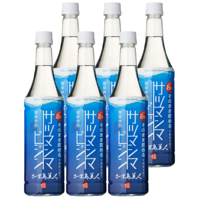 【送料無料】そのまま飲めるさつま島美人 ペット 8度 720ml×6本 芋焼酎 長島研醸|焼酎セット