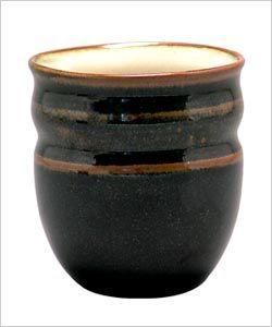 受注生産 沈壽官窯（ちんじゅかん） 黒薩摩中白掛焼酎カップ　代引不可