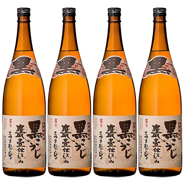【送料無料】昔ながらの甕仕込み　黒こうじ甕仕込みさつまおごじょ25度 1800ml×4本 芋焼酎