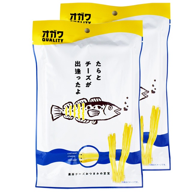 パケット 送料無料　たらとチーズが出逢ったよ　70g×2袋セット　オガワ食品　おつまみ　珍味 代引同梱日時指定不可