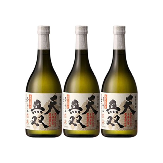 【送料無料】鹿児島限定 天無双 25度 720ml×3本 甕つぼ仕込木桶蒸留 芋焼酎 さつま無双 