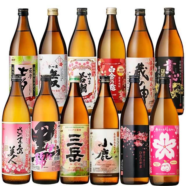 【送料無料】3月6日より出荷予定！春薩摩旬あがり 三岳入り 900ml×各1本 計12本飲み比べセット