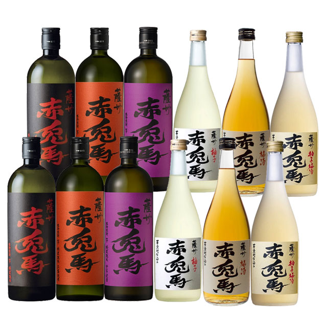 【送料無料】赤兎馬飲み比べセット 芋焼酎＆梅酒 720ml×各2本 計12本