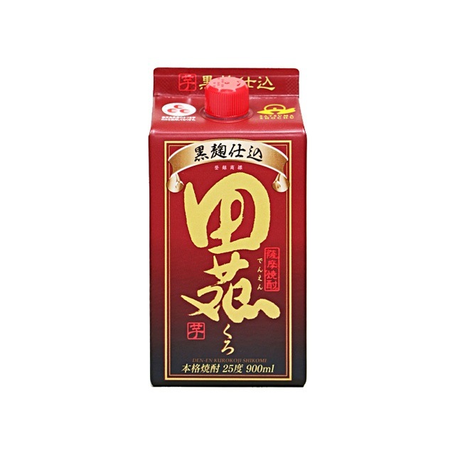 田苑 黒 パック25度 900ml 芋焼酎 田苑酒造