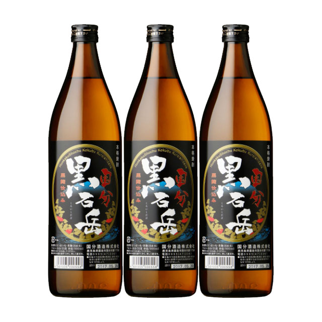 【送料無料】黒石岳 25度 900ml×3本 芋焼酎 国分酒造
