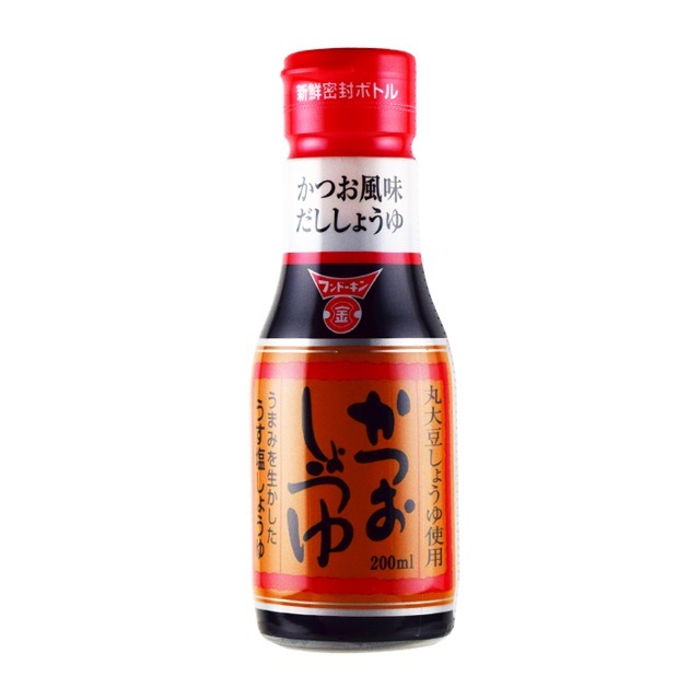 フンドーキン　丸大豆かつおしょうゆ　200ml×12本　　送料無料 フンドーキン醤油 だししょうゆ 密封ボトル かけ醤油 塩分カット