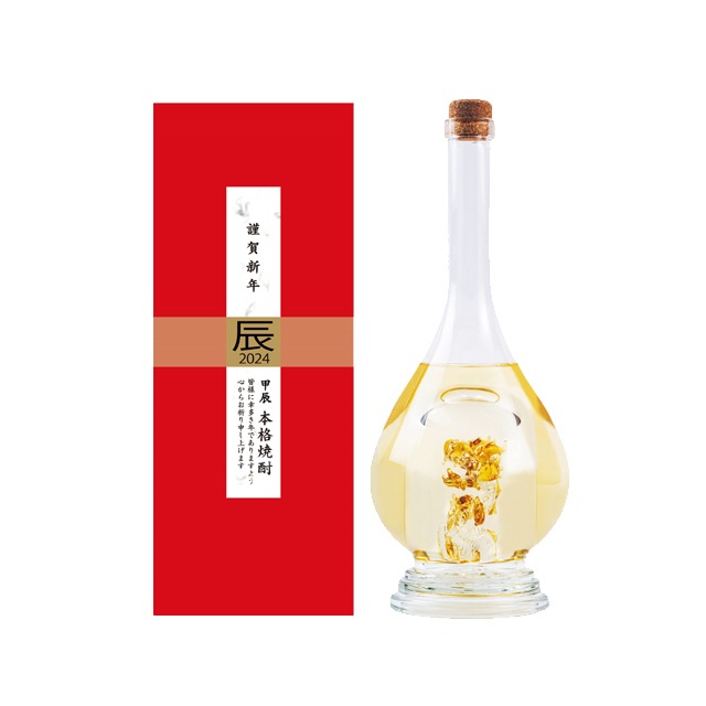 【送料無料】予約品 11月上旬より出荷予定★八鹿酒造 2024年 干支ボトル 辰(たつ)  500ml瓶化粧箱入 麦焼酎 甲辰 竜 