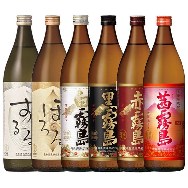 【送料無料】霧島酒造バラエティーセット 茜霧島・赤霧島・黒霧島・白霧島・ほろる・するる 25度 900ml×各1本 計6本