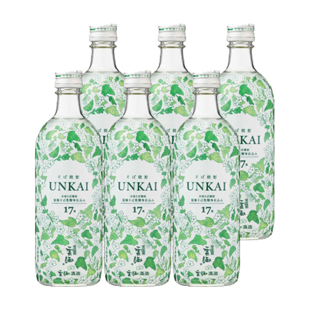 【送料無料】雲海そば花酵母仕込み 17度 500ml×6本 雲海酒造