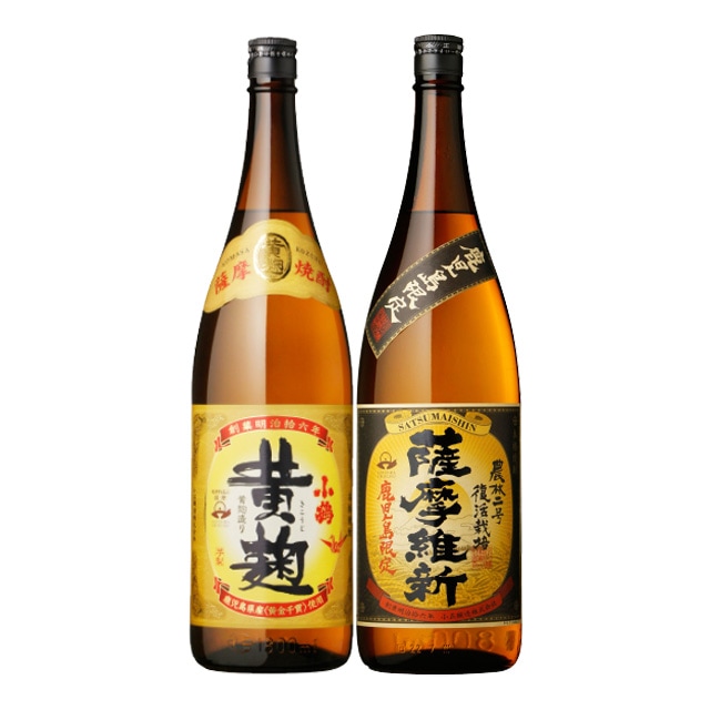 【送料無料】小鶴黄麹・薩摩維新 1800ml×2本箱入りセット 芋焼酎 小正醸造