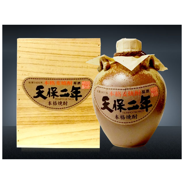 【送料無料】天保二年原酒 甕壷 42度 900ml 壷 麦焼酎 姫泉酒造 宮崎県 木箱入