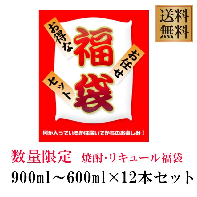 【送料無料】激安！1本あたり税込708円！在庫処分訳アリ 大特価 福袋セット 900ml〜600ml×12本