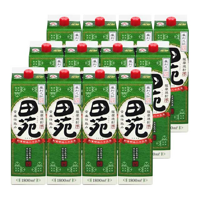 【送料無料】田苑 パック 25度 1800ml×12本 芋焼酎 田苑酒造