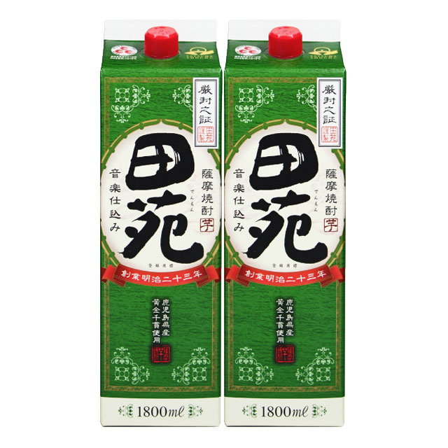 【送料無料】田苑 パック 25度 1800ml×2本 芋焼酎 田苑酒造