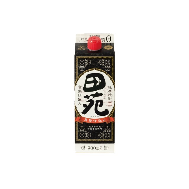 田苑 黒 スリムパック 25度 900ml 芋焼酎 田苑酒造 黒麹