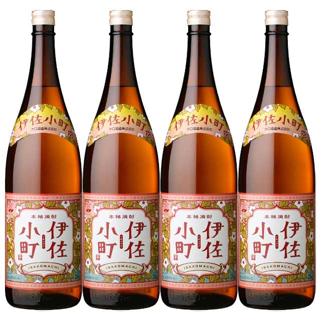 【送料無料】伊佐小町 25度 1800ml×4本セット 芋焼酎 大口酒造