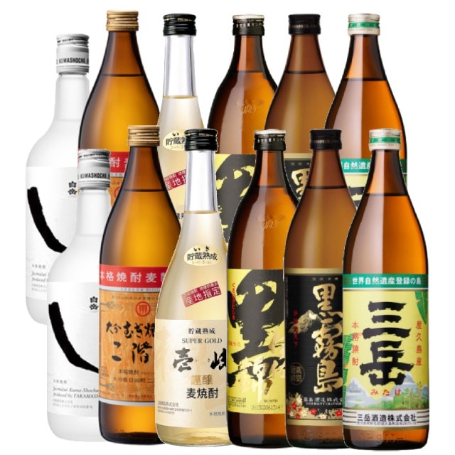 黒霧島6本　二階堂3本 三岳3本 各900ml   12本セット 黒霧島6本 二階堂3本 三岳3本 各900ml 12本セット 【公式通販】