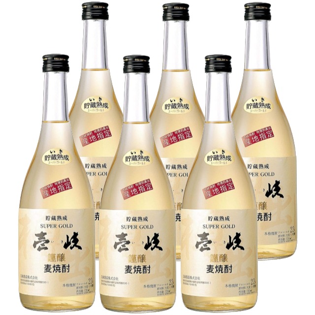 【送料無料】壱岐スーパーゴールド 22度 720ml×6本 樫樽麦焼酎 玄海酒造 長崎県