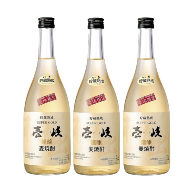 【送料無料】壱岐スーパーゴールド 22度 720ml×3本 樫樽麦焼酎 玄海酒造 長崎県