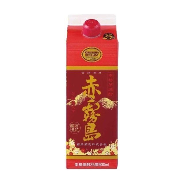 赤霧島 25度 900ml パック 芋焼酎 霧島酒造