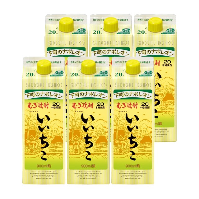 【送料無料】いいちこ パック 20度 900ml×6本 麦焼酎 三和酒類 大分県