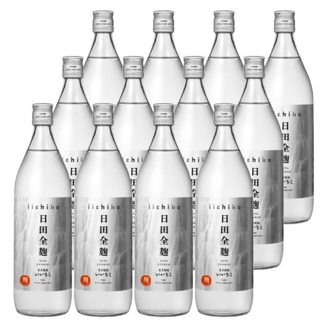 【送料無料】いいちこ 日田全麹 25度 瓶 900ml×12本 麦焼酎 三和酒類
