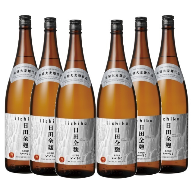 【送料無料】いいちこ 日田全麹 25度 瓶 1800ml×6本 麦焼酎 三和酒類 大分県