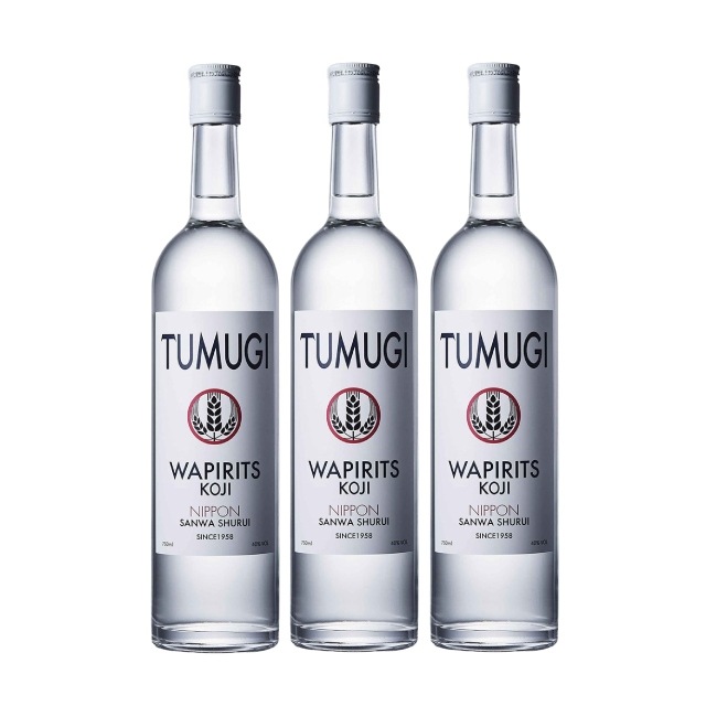 【送料無料】WAPIRITS TUMUGI(つむぎ) 40度 750ml×3本 瓶 スピリッツ 三和酒類 大分県