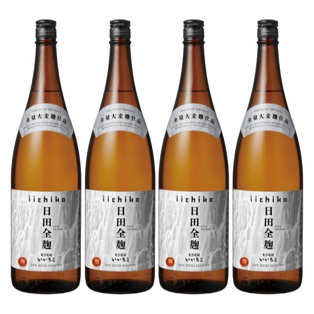 【送料無料】いいちこ 日田全麹 25度 瓶 1800ml×4本 麦焼酎 三和酒類 大分県